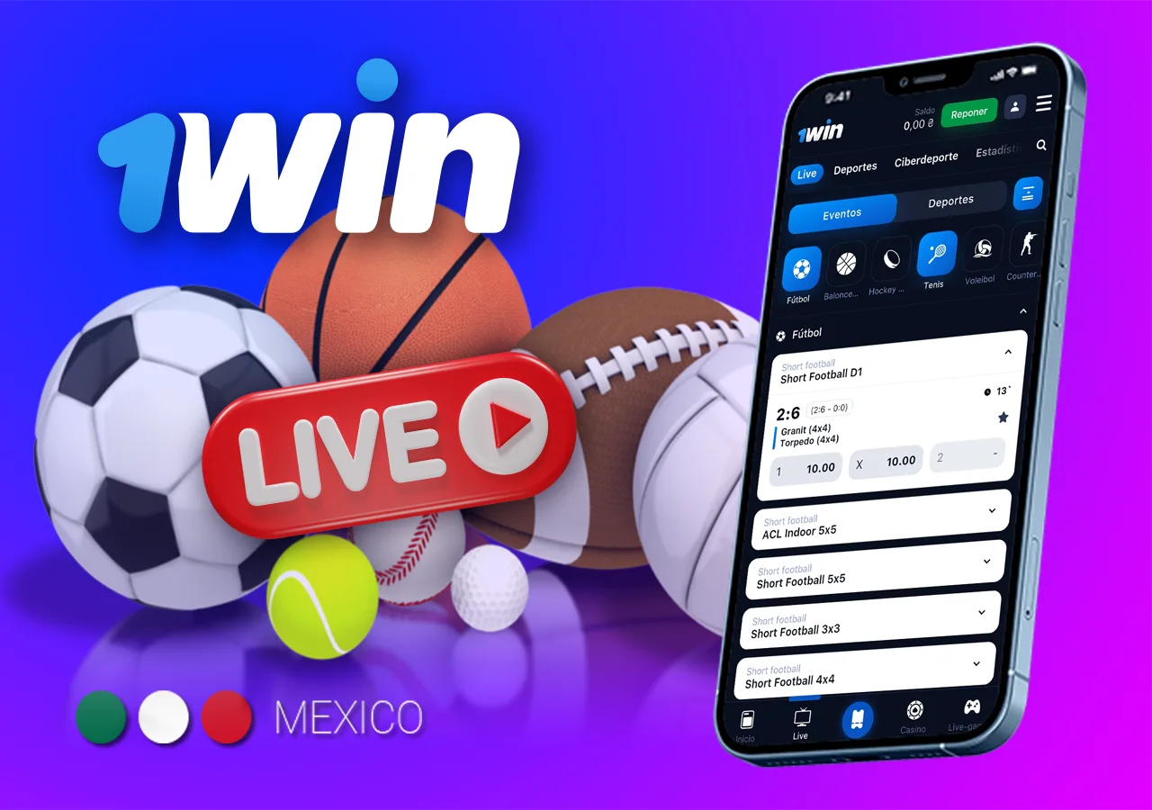 Realice sus apuestas directamente durante el partido en 1win Mexico